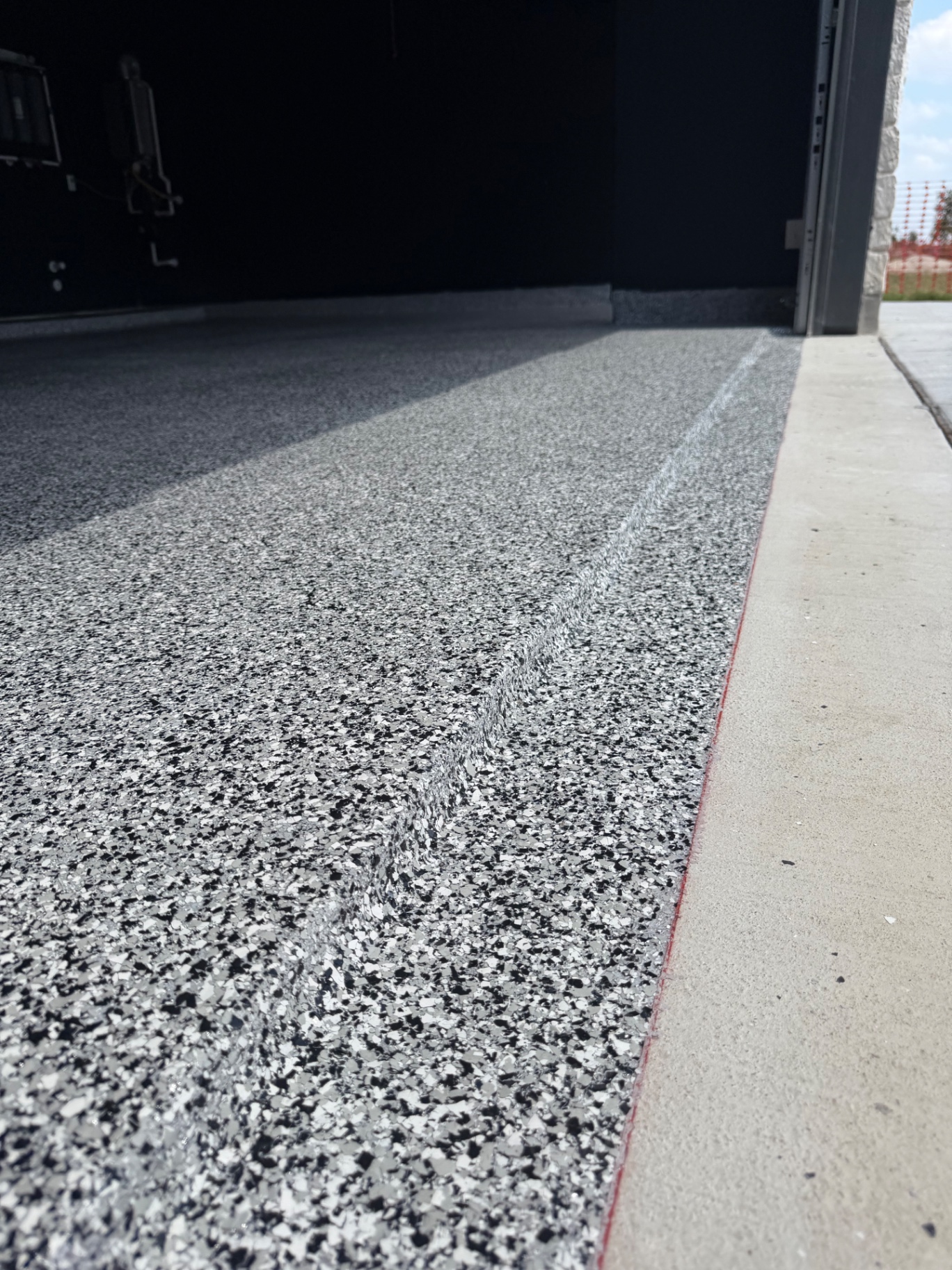 Indoor full flake epoxy floor example