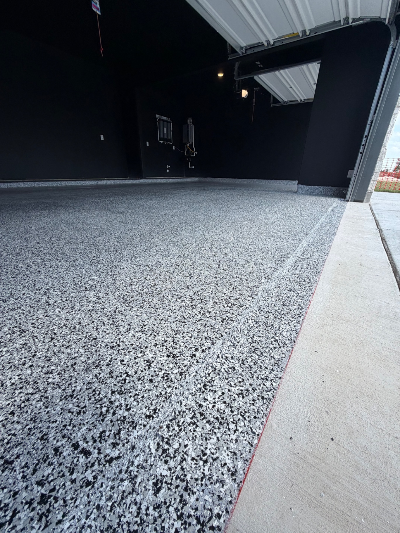 Indoor full flake epoxy floor example
