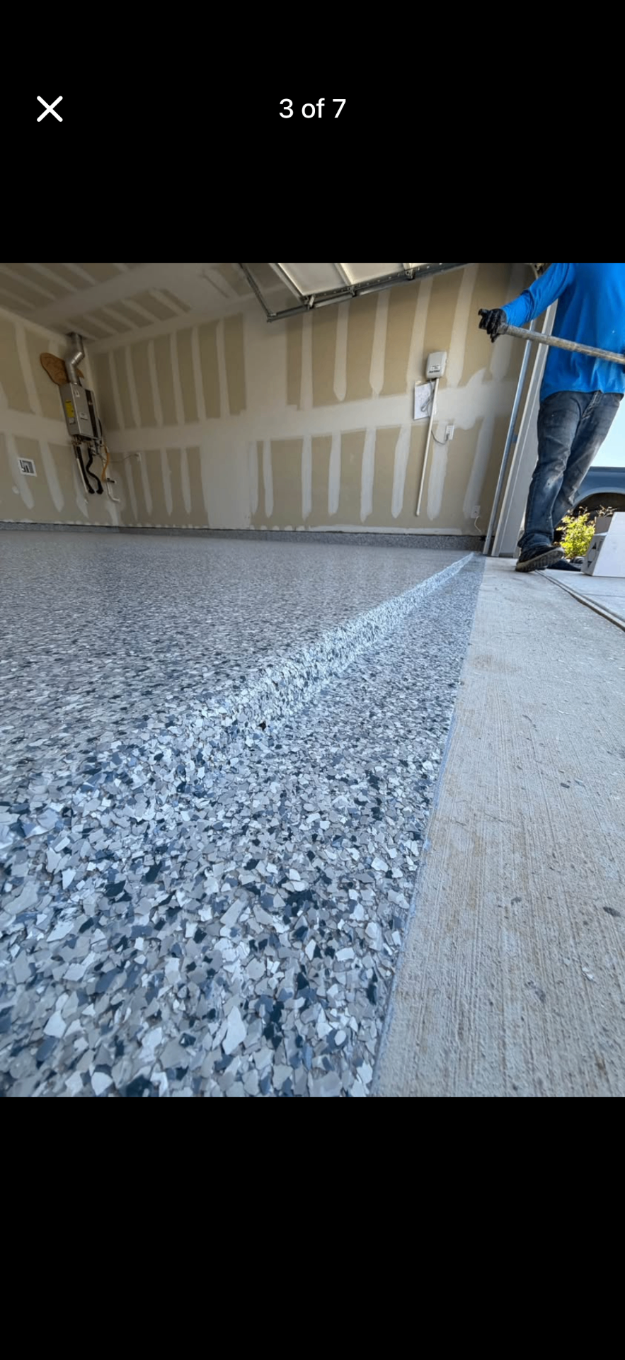 Indoor full flake epoxy floor example